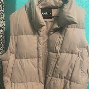 Women's Beige Puffer Jacket
